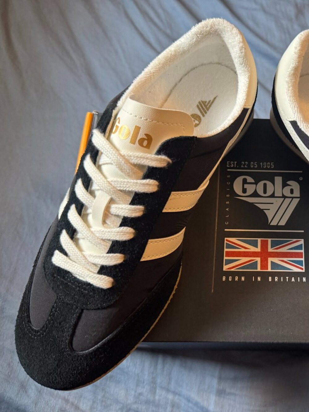 BNIB Size 6.5, Gola Women's Sprinter Sneakers, Black/Off White